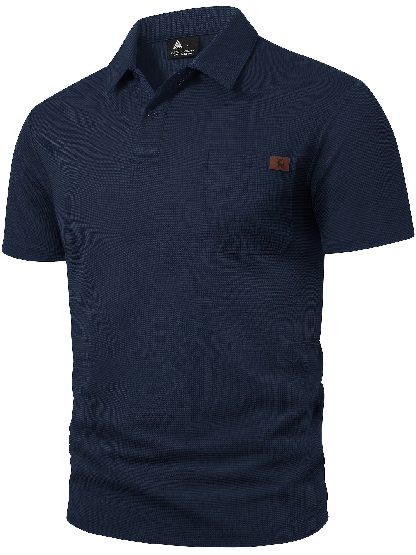 Men'S Casual Polo Shirt - Breathable Mesh Design, Short Sleeve