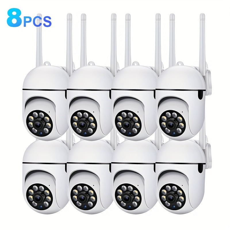 8pcs Smart Security Cameras for Home Surveillance System