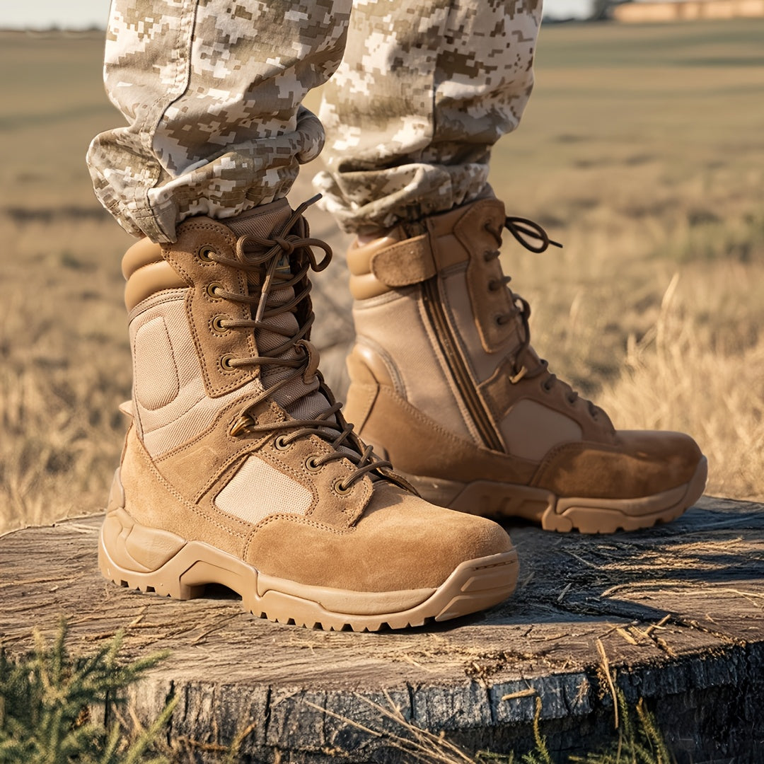 NORTIV 8 Men'S Solid Color Tactical Boots All-Season Hiking