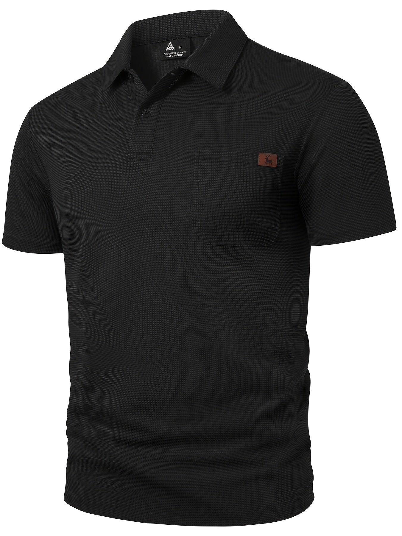 Men'S Casual Polo Shirt - Breathable Mesh Design, Short Sleeve