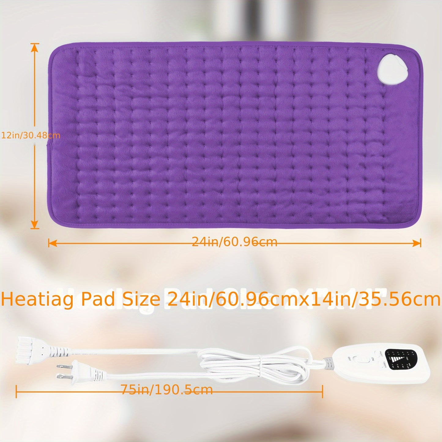 Extra Large Heating Pad Portable 24x12 Electric Heating Pad