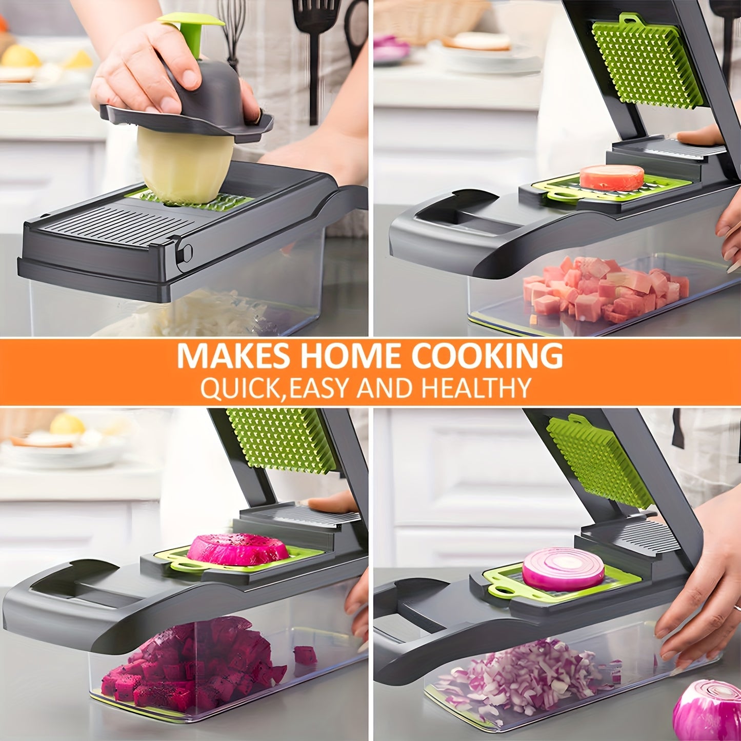 Veggie Chopper 15 In 1 Multi-Function Vegetable Slicer Dicer