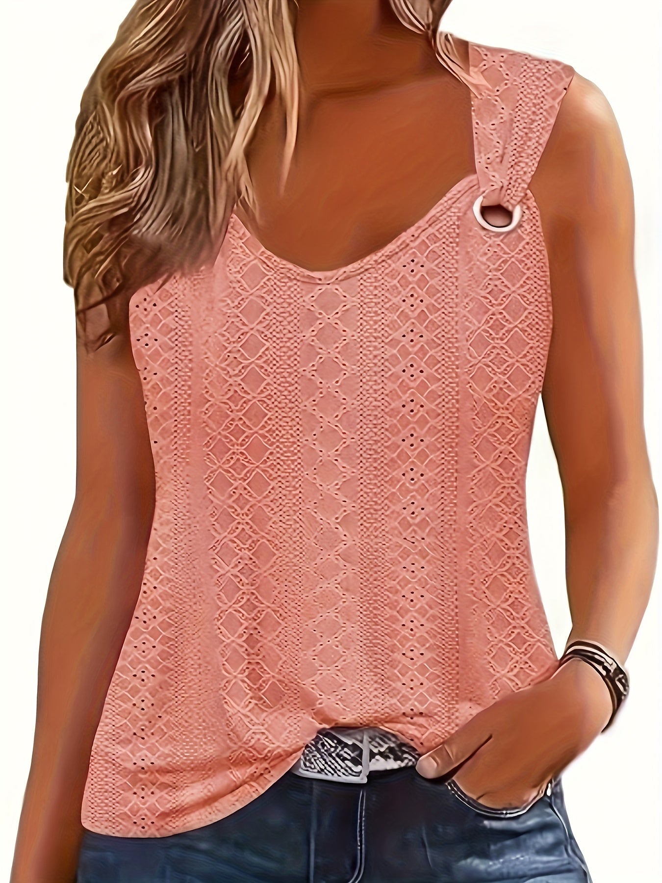 Ladies V-neck Sleeveless Comfortable Tops Casual Vest Women