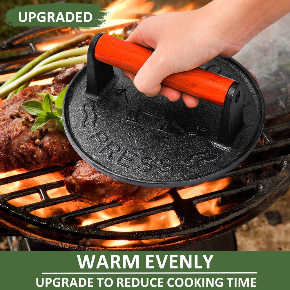 Vivicreate 2 Pcs Burger Smasher With Wood Handle Press