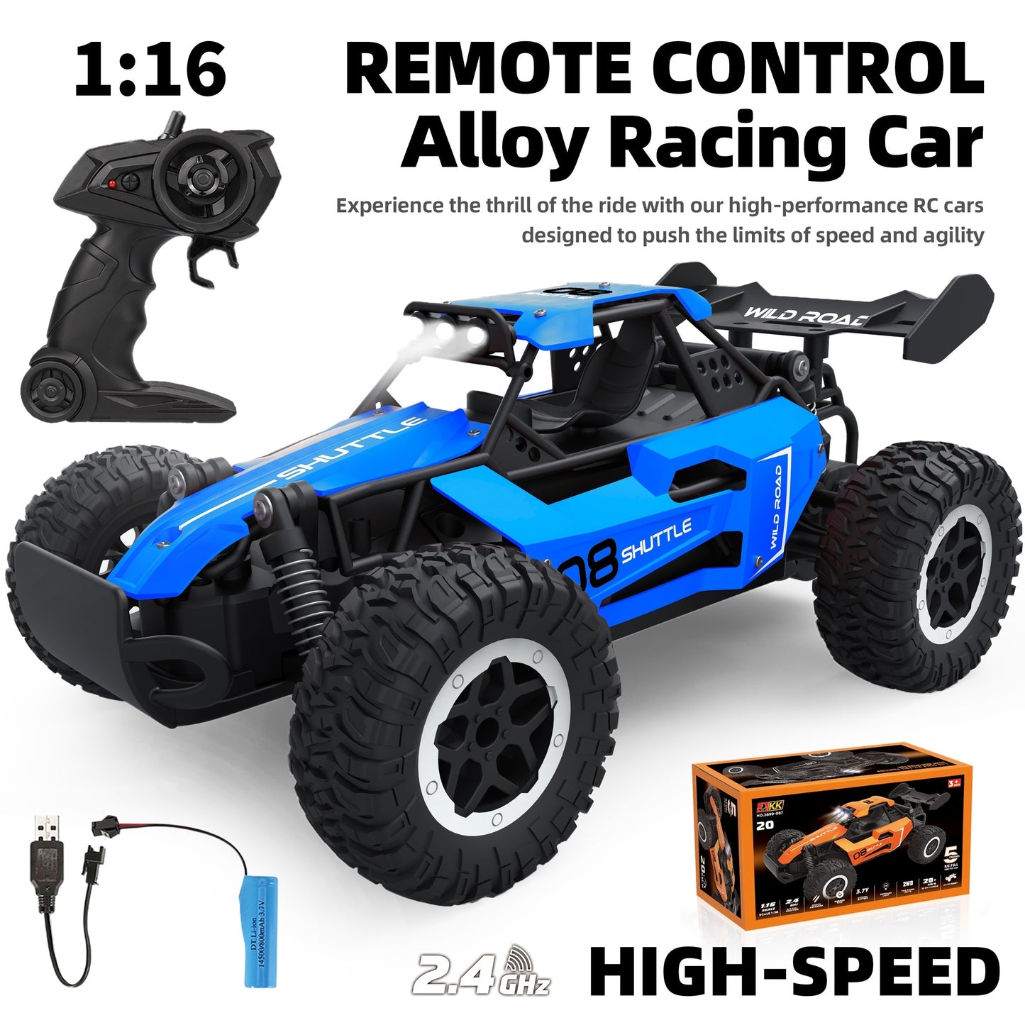 Remote Control Off-Road Toy Car 1:16 Scale All-Terrain Fun