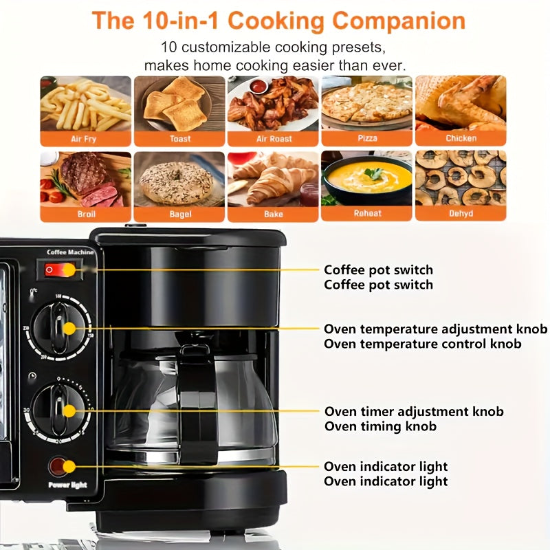 3-in-1 Multifunctional Breakfast Machine Compact Kitchen Appliance