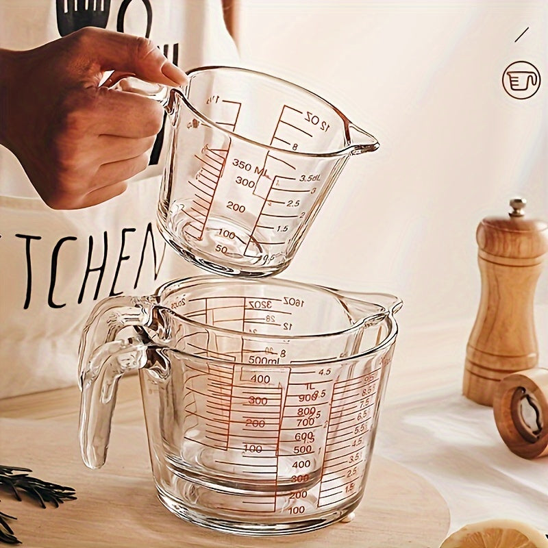 Tempered Glass Measuring Cup 1/3pcs Set with Handle
