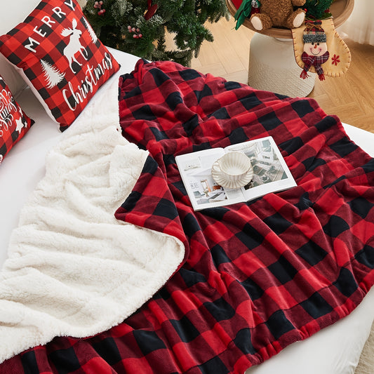 Plush Fleece Blanket For Winter Sherpa Throw Twin Size