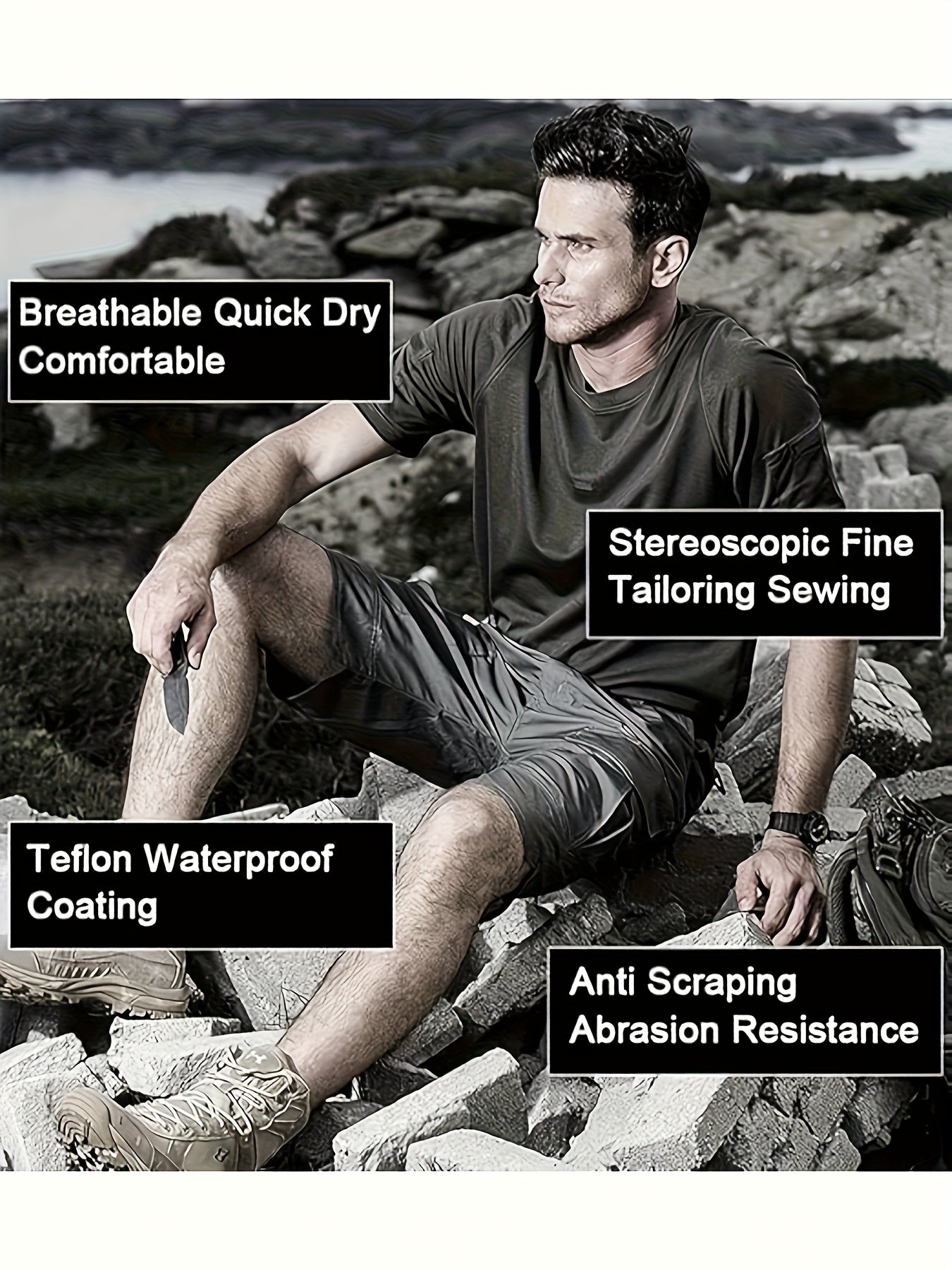 4 Pairs of Casual Shorts Quick to Dry and Breathable Sovtemp