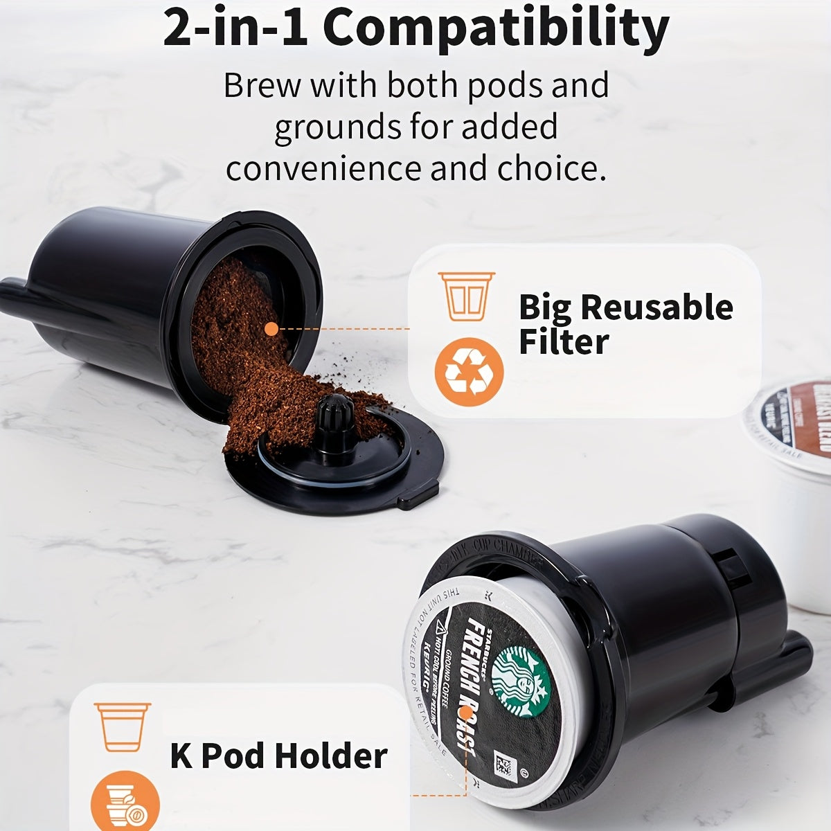 KIDISLE Bold Single Serve Coffee Maker with Touch Screen